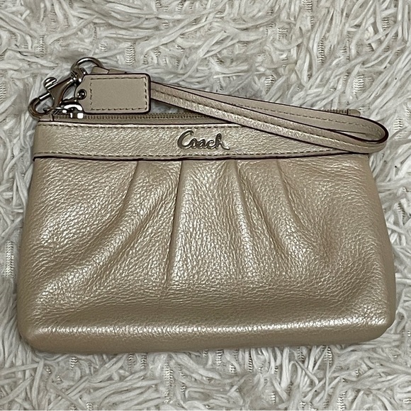 Coach Handbags - Coach Leather Wristlet EUC